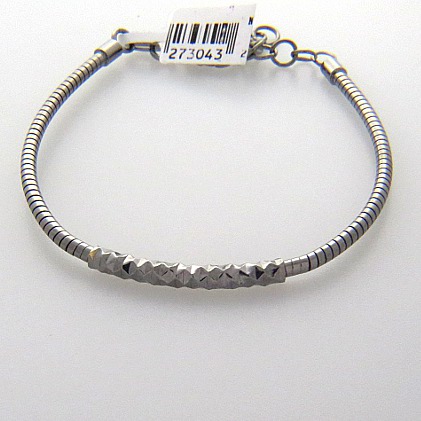 pulsera rigida rodio negro